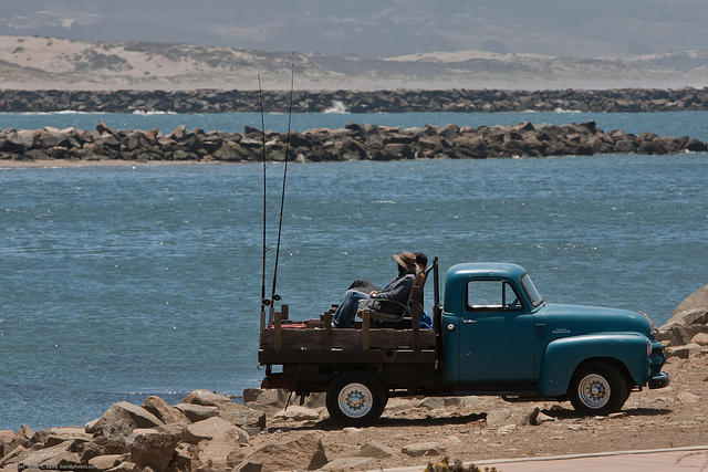 "Fishing from the back of an old pickup" by mikebaird on Flickr